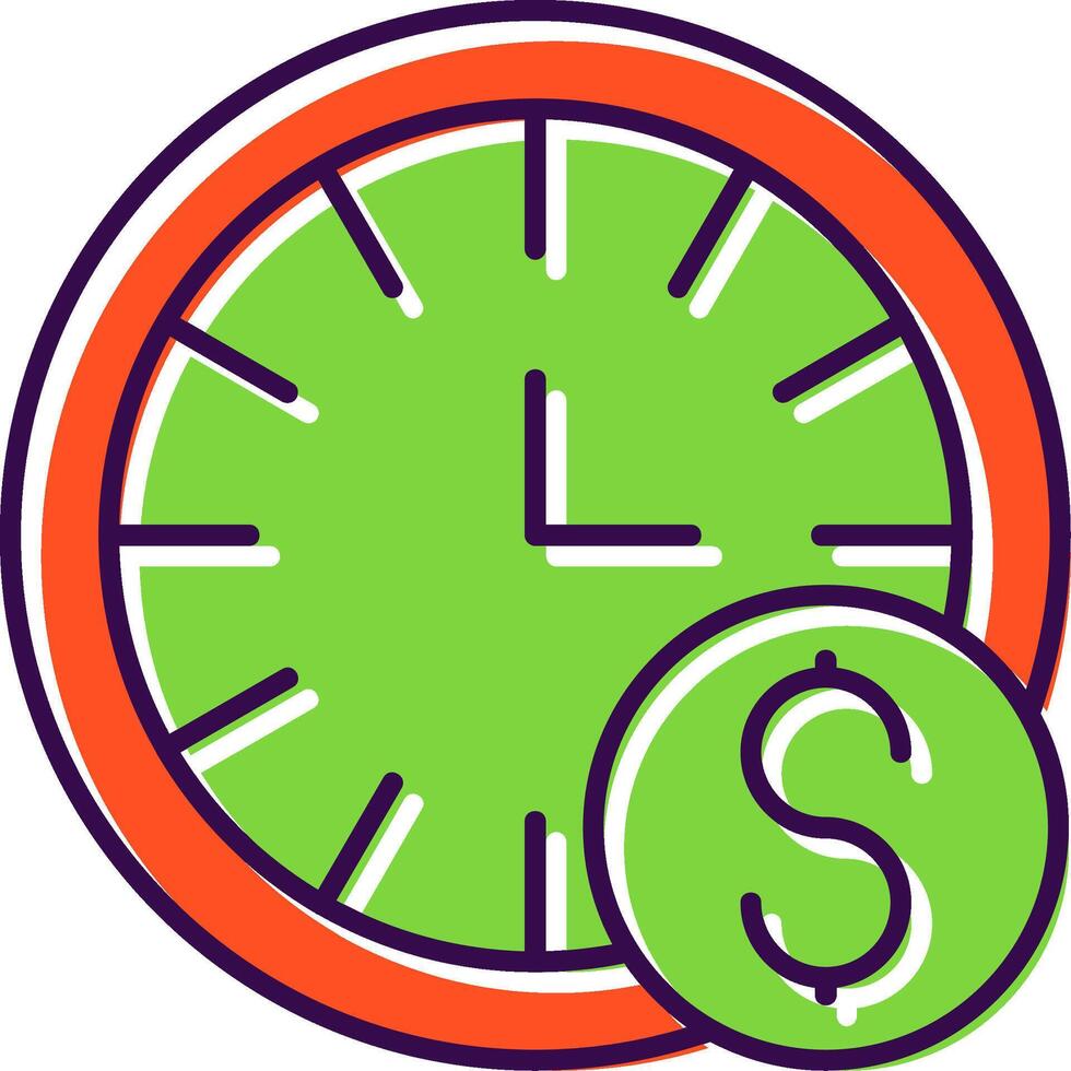 Time is Money Filled  Icon vector