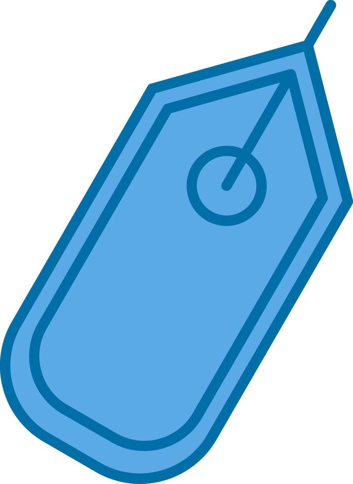 Tag Filled Blue  Icon vector