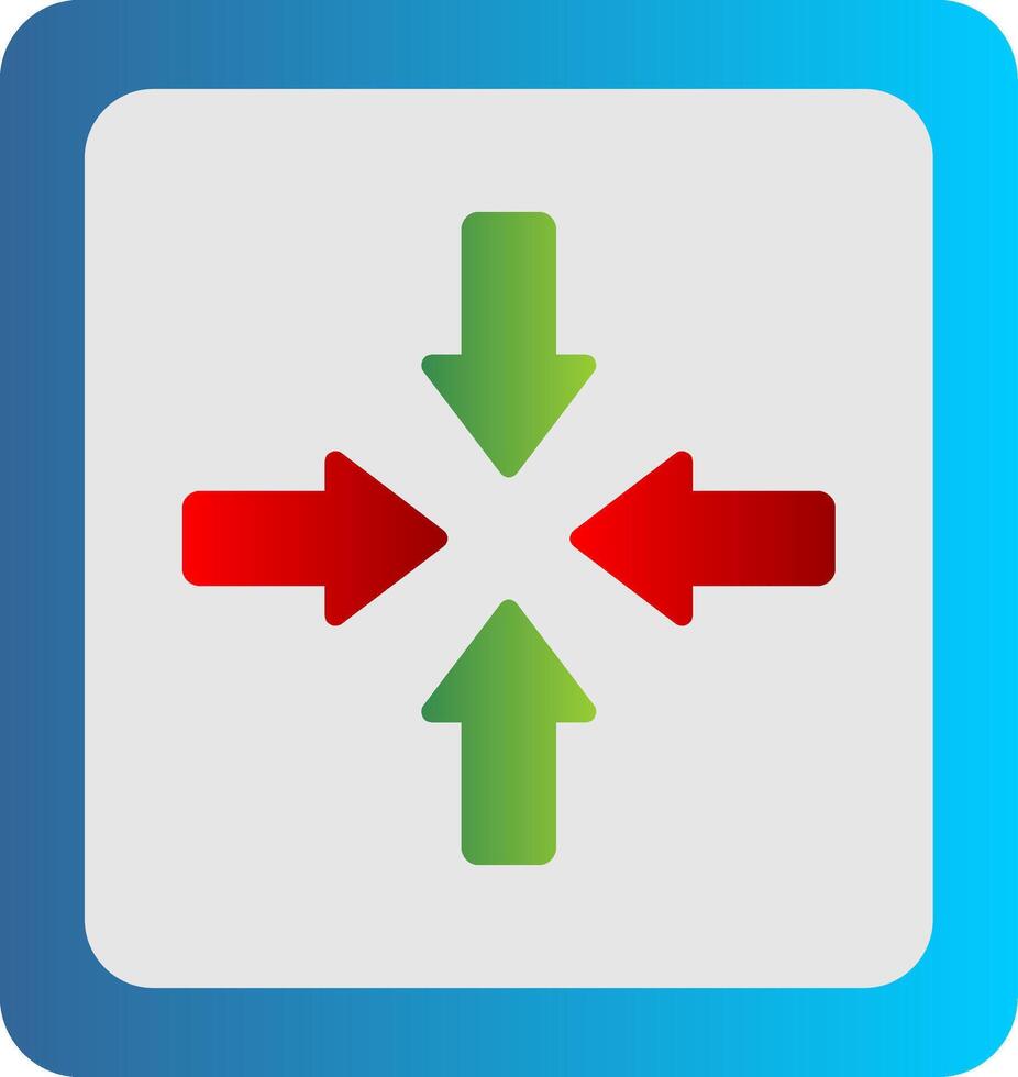 Exit Full Screen Flat Gradient  Icon vector