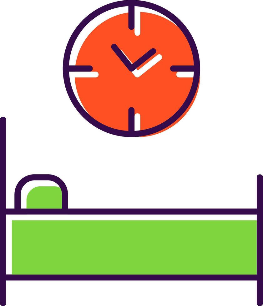 Bed Time Filled  Icon vector