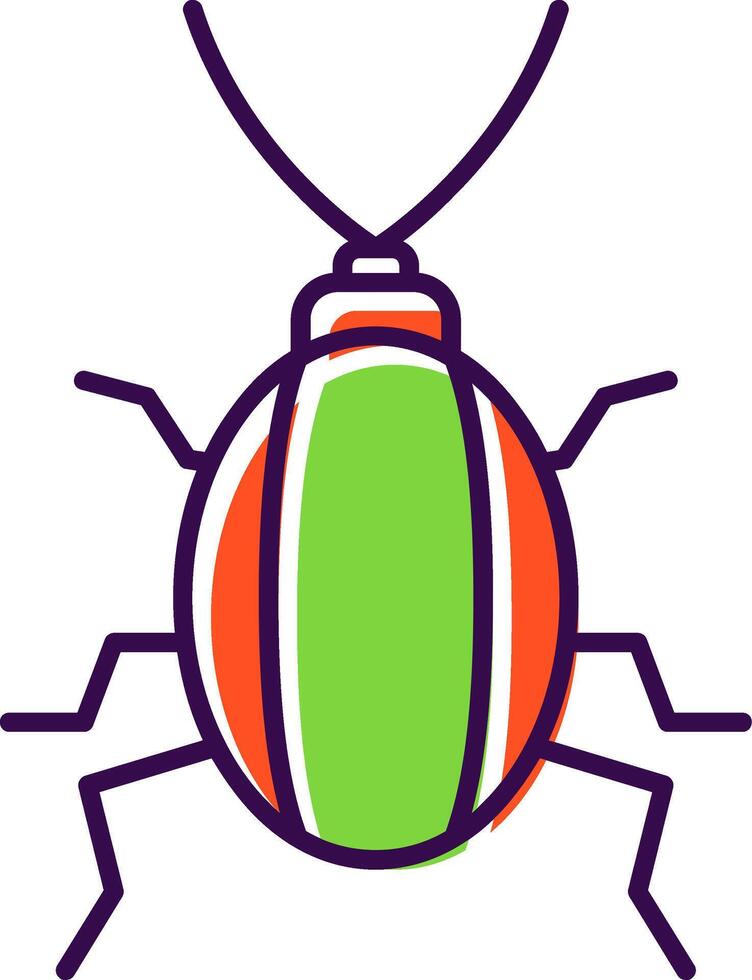 cucaracha lleno icono vector