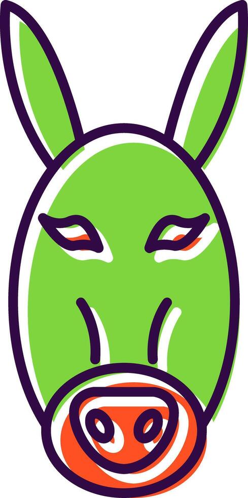Donkey Filled  Icon vector