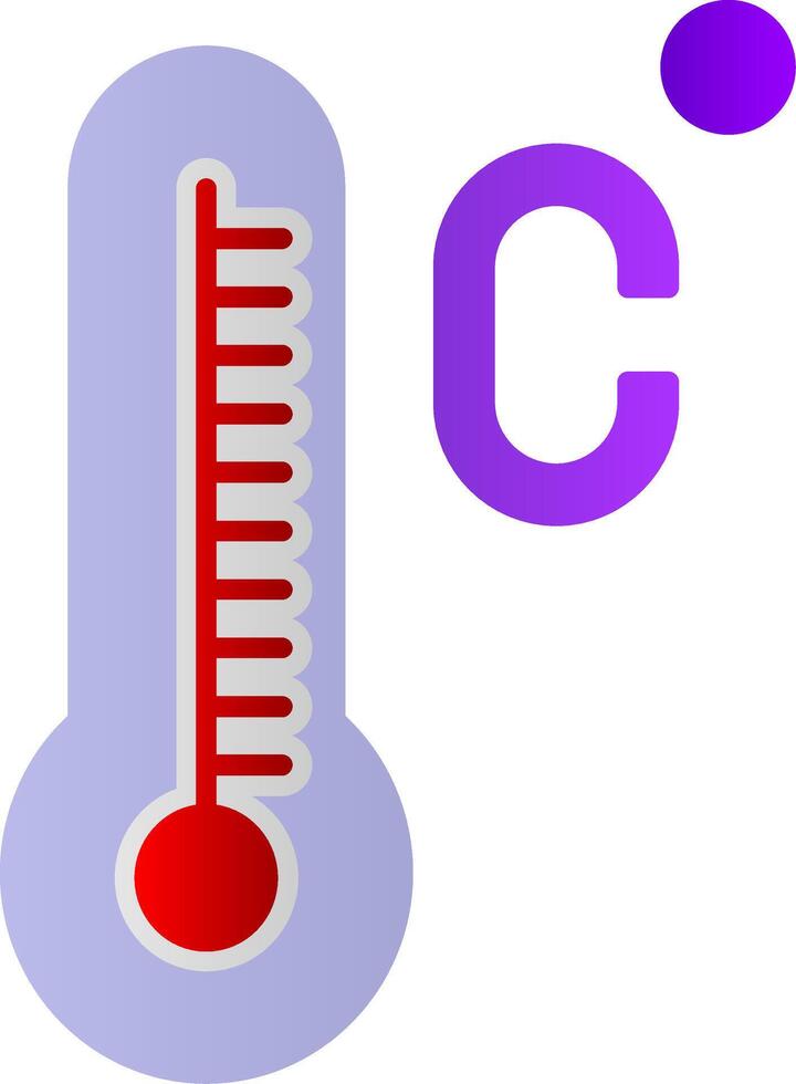 Celsius Flat Gradient  Icon vector