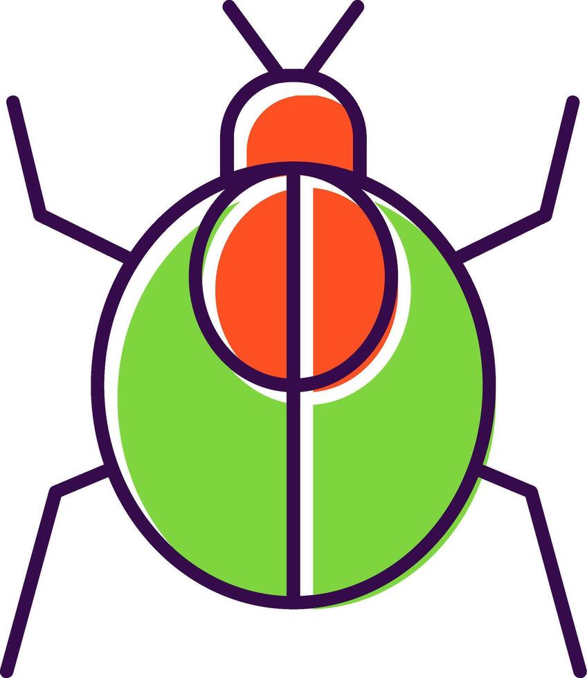 cucaracha lleno icono vector