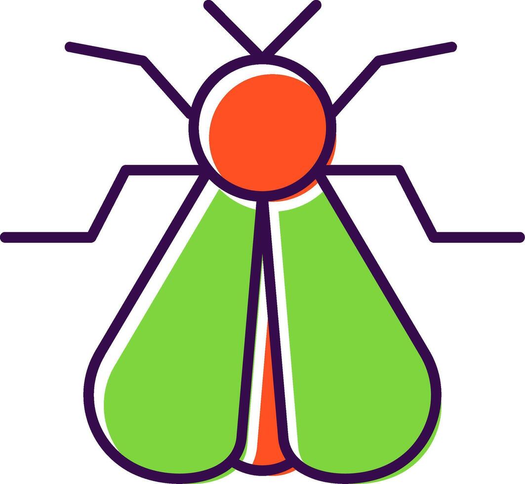 Moth Filled  Icon vector
