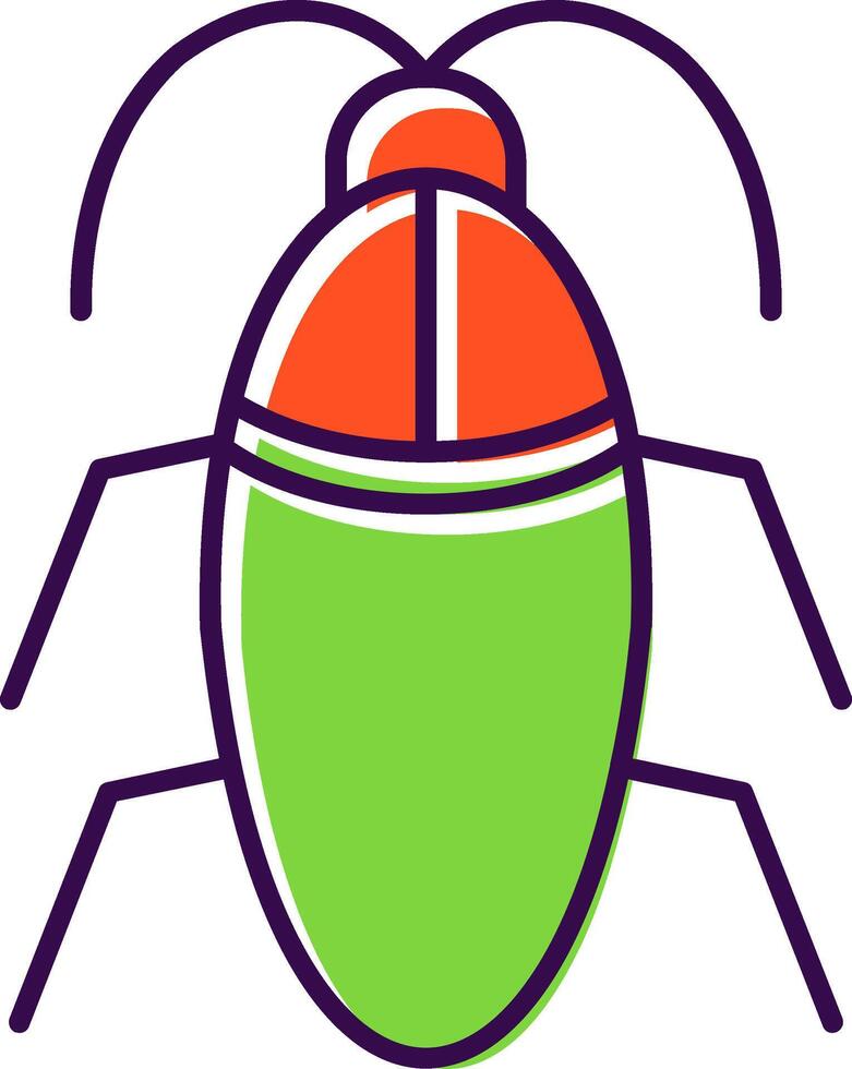 Cockroach Filled  Icon vector