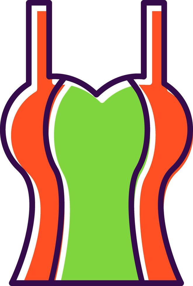 Tanktop Filled  Icon vector