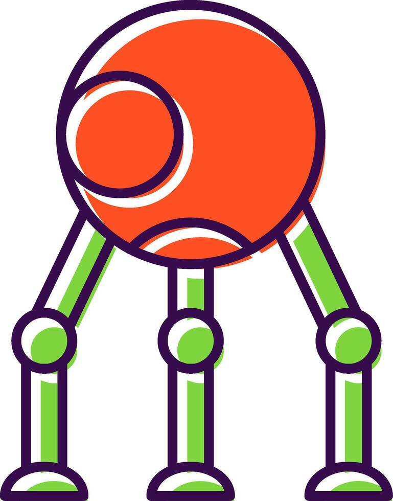 Robot Filled  Icon vector