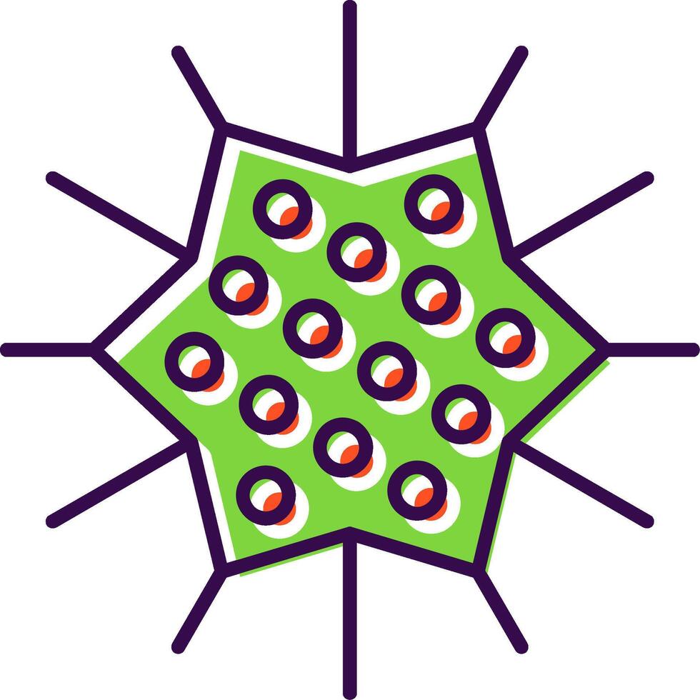 Sea Urchin Filled  Icon vector