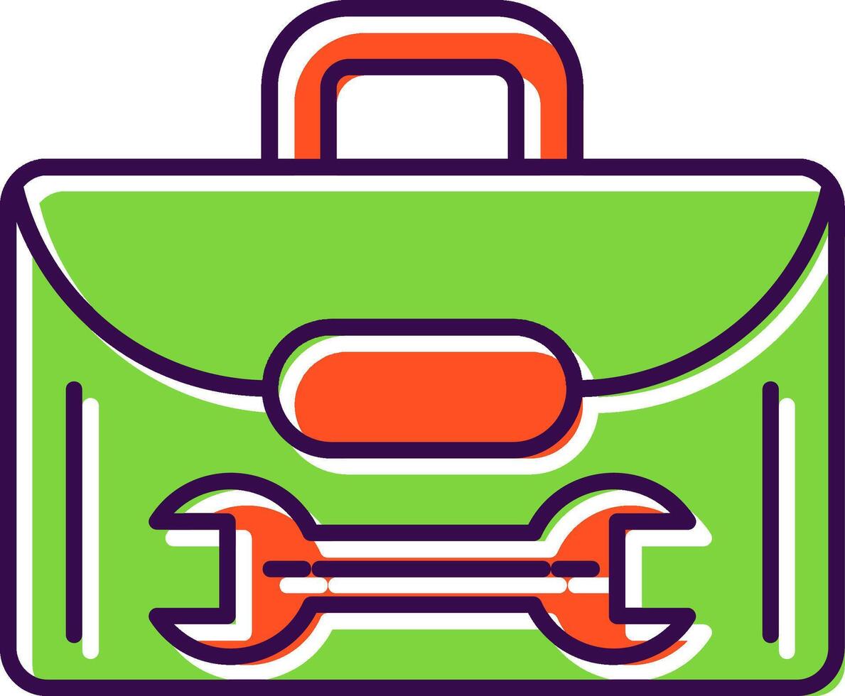 Tool Box Filled  Icon vector