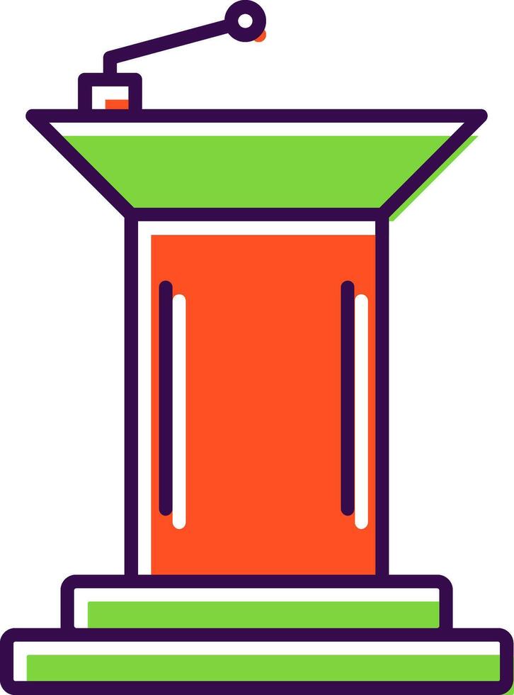 Podium Filled  Icon vector