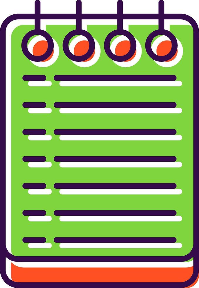 Notes Filled  Icon vector