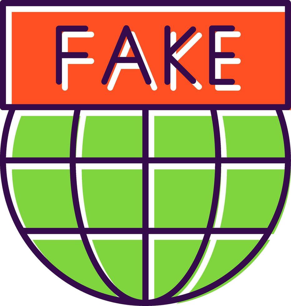 Fake News Filled  Icon vector