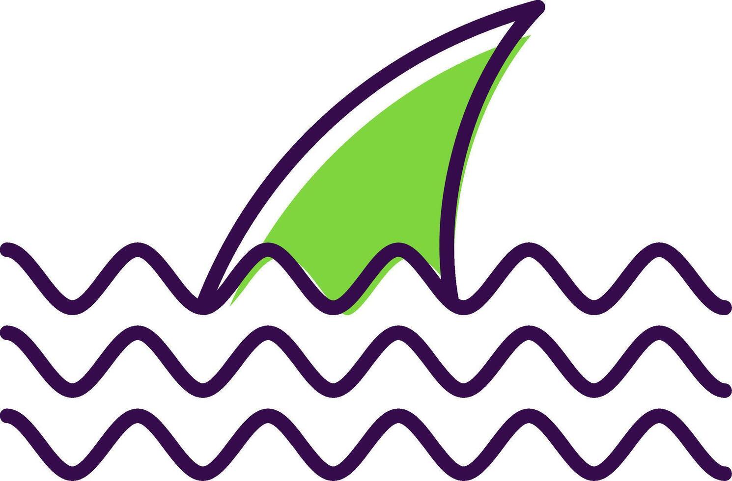 Fins Filled  Icon vector