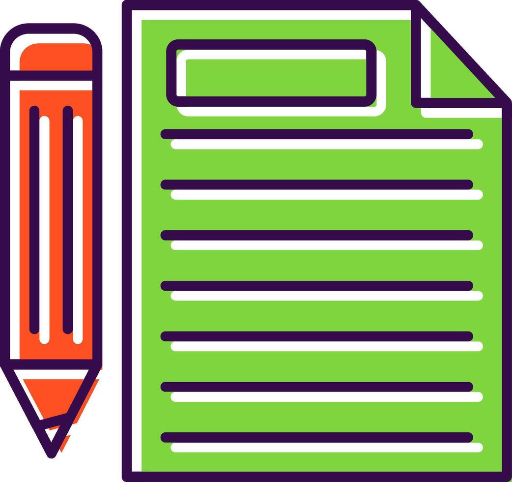 Paper Filled  Icon vector