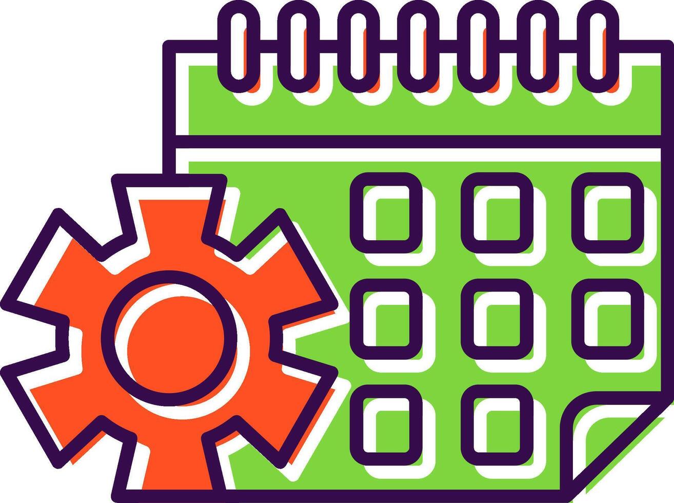 Calendar Filled  Icon vector