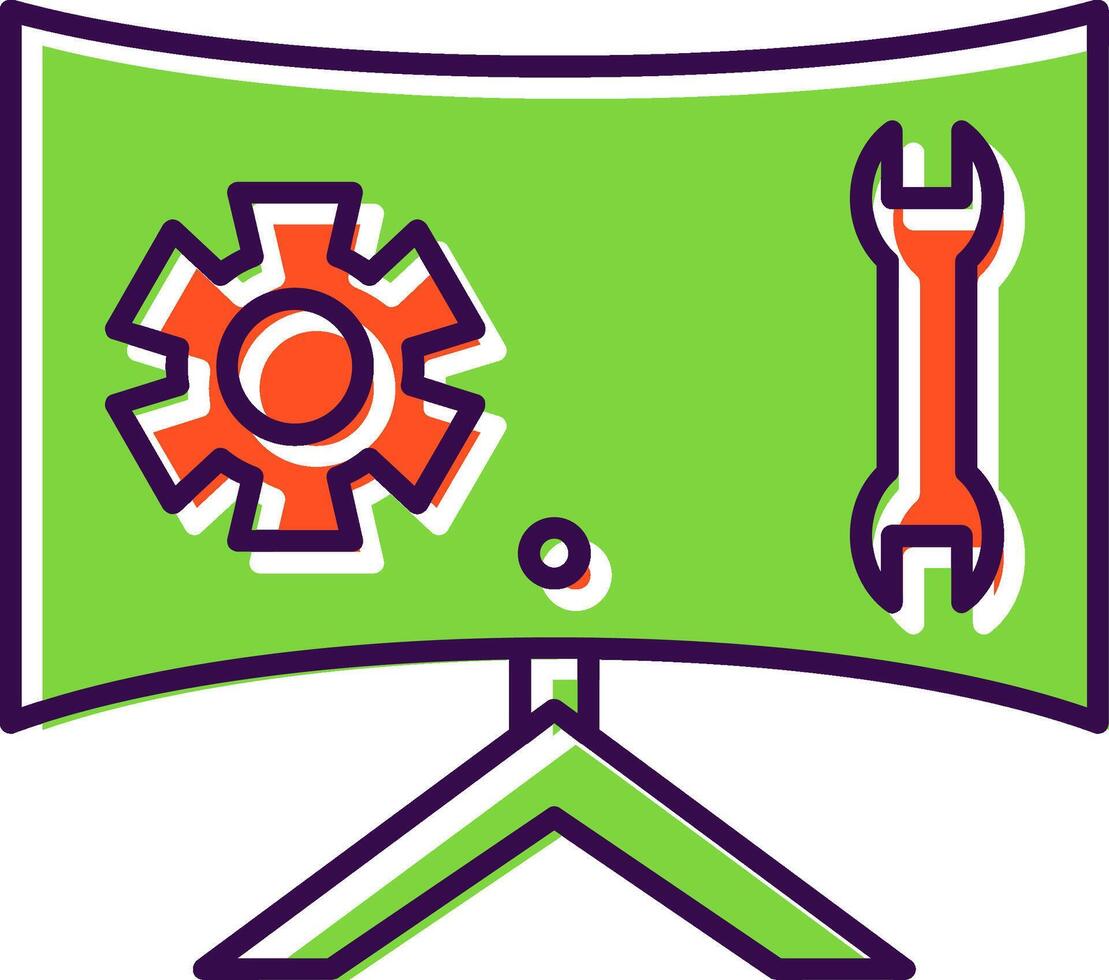 Technical Support Filled  Icon vector