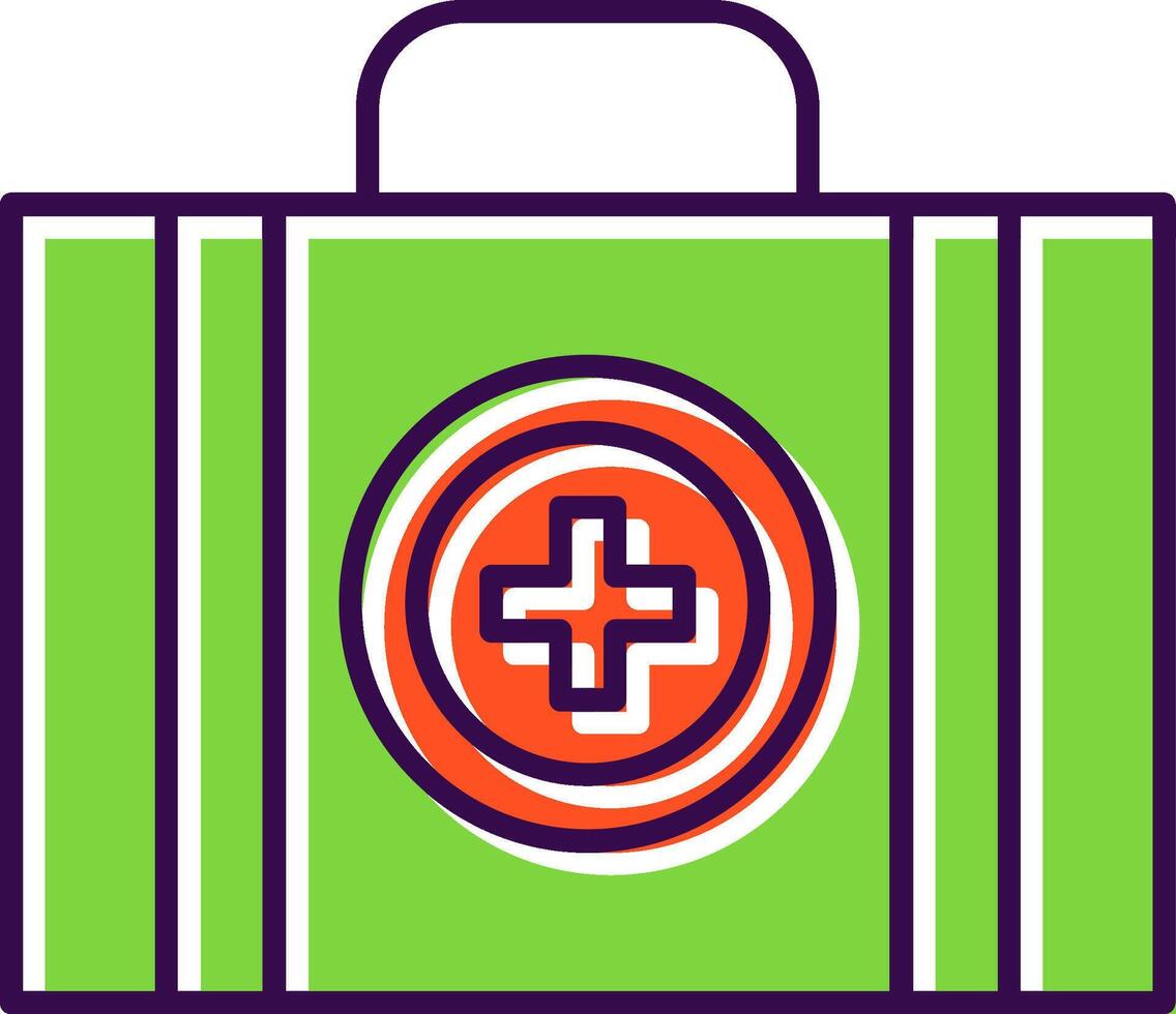 First Aid Kit Filled  Icon vector