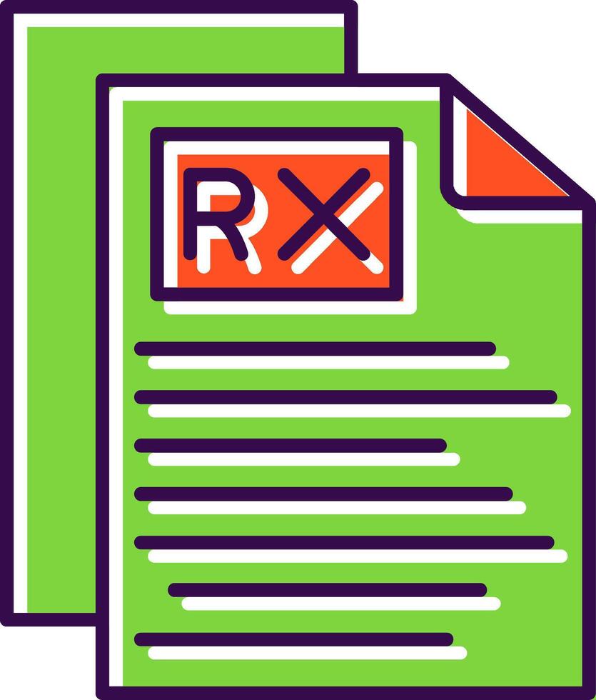 Rx Filled  Icon vector