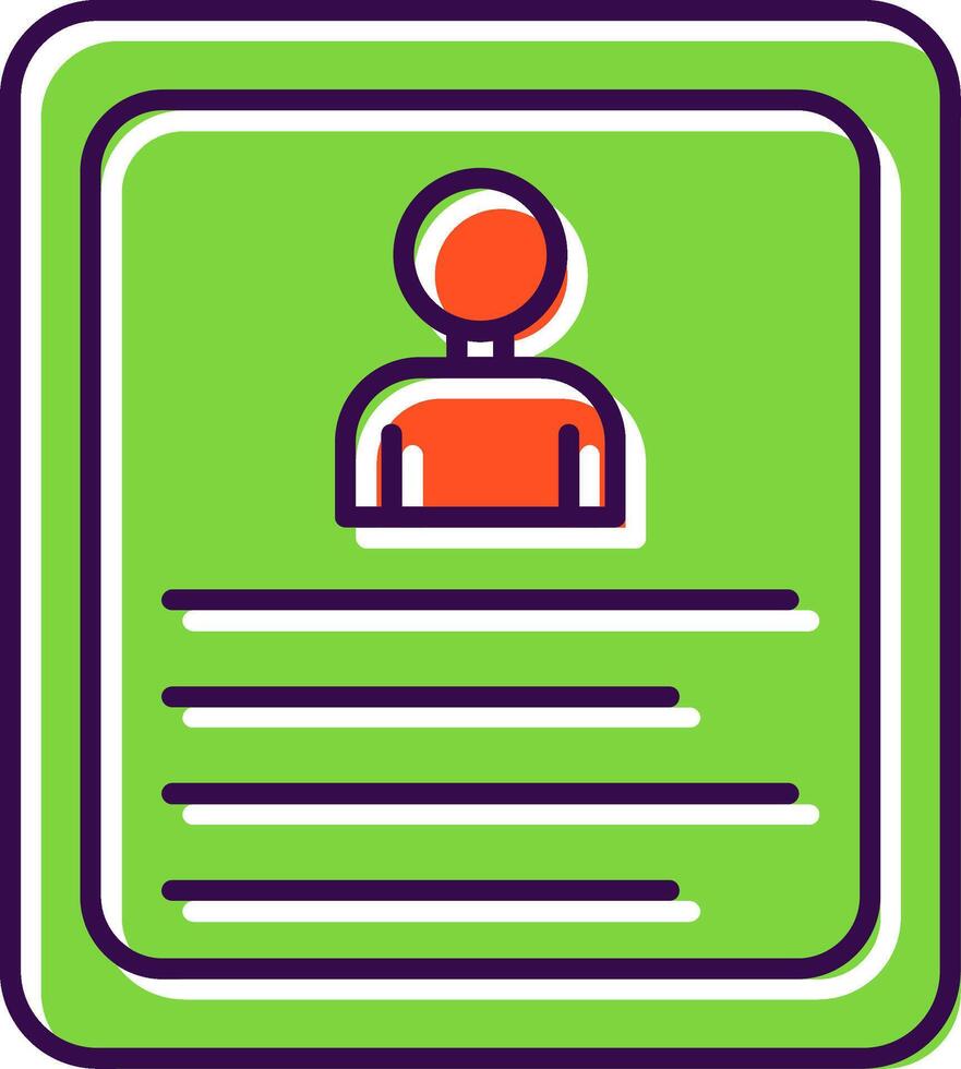 Curriculum Vitae Filled  Icon vector