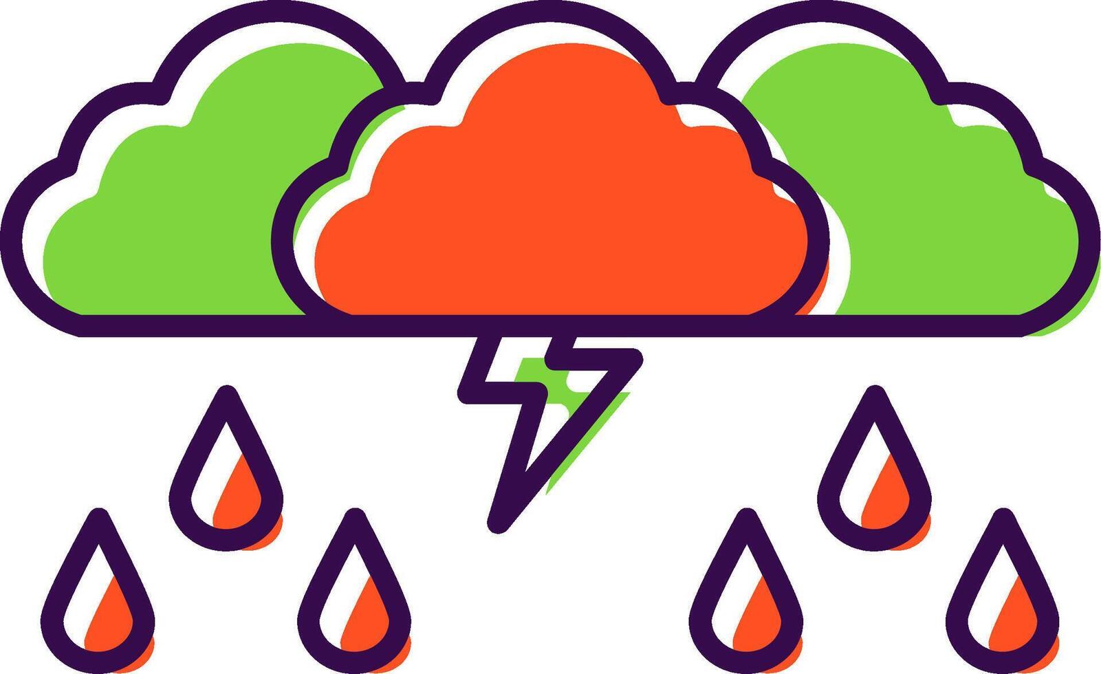 Storm Filled  Icon vector