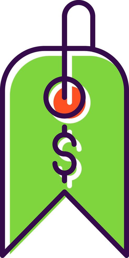 Tag Filled  Icon vector