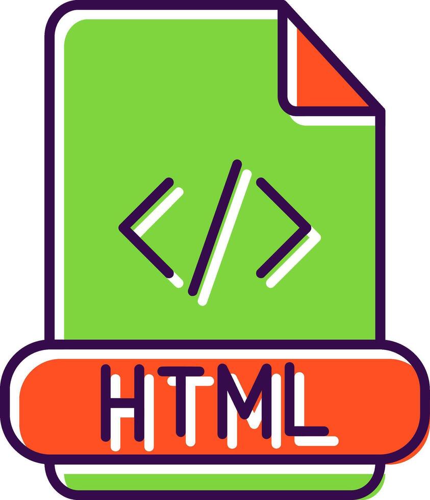 Html Filled  Icon vector