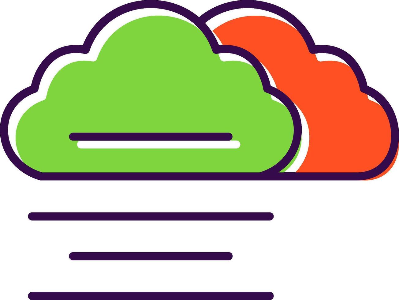 Mist Filled  Icon vector