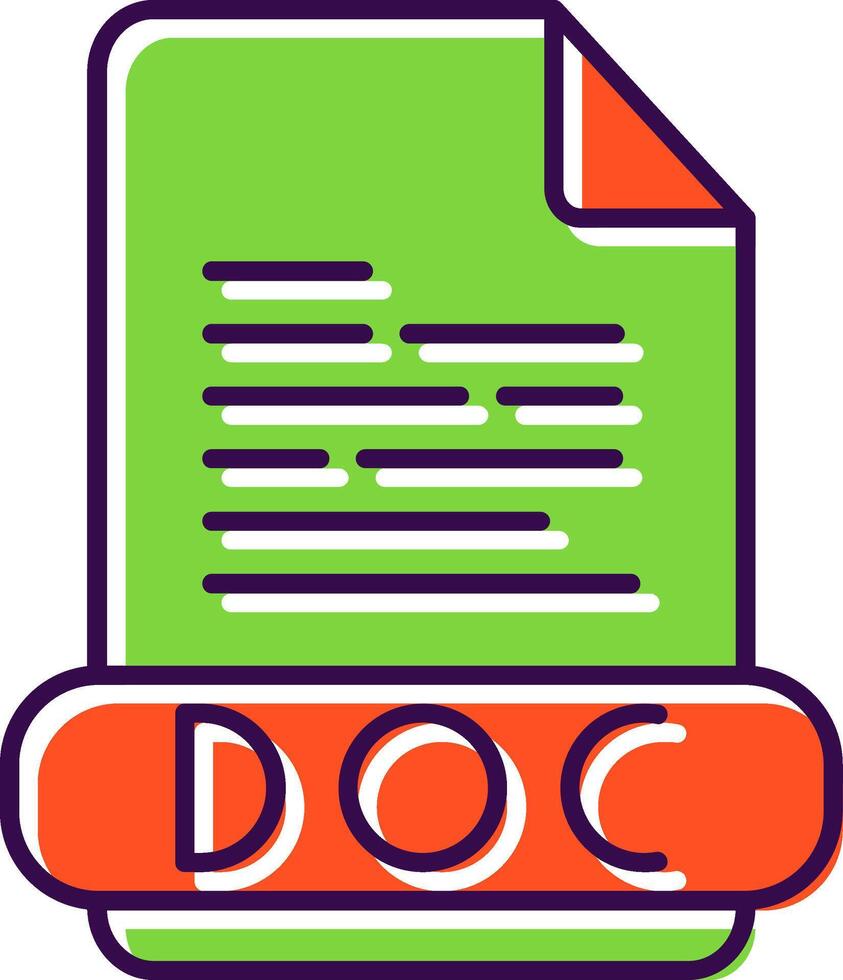 Doc Filled  Icon vector