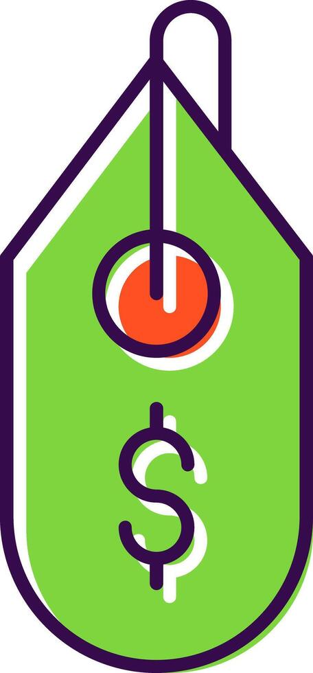 Tag Filled  Icon vector