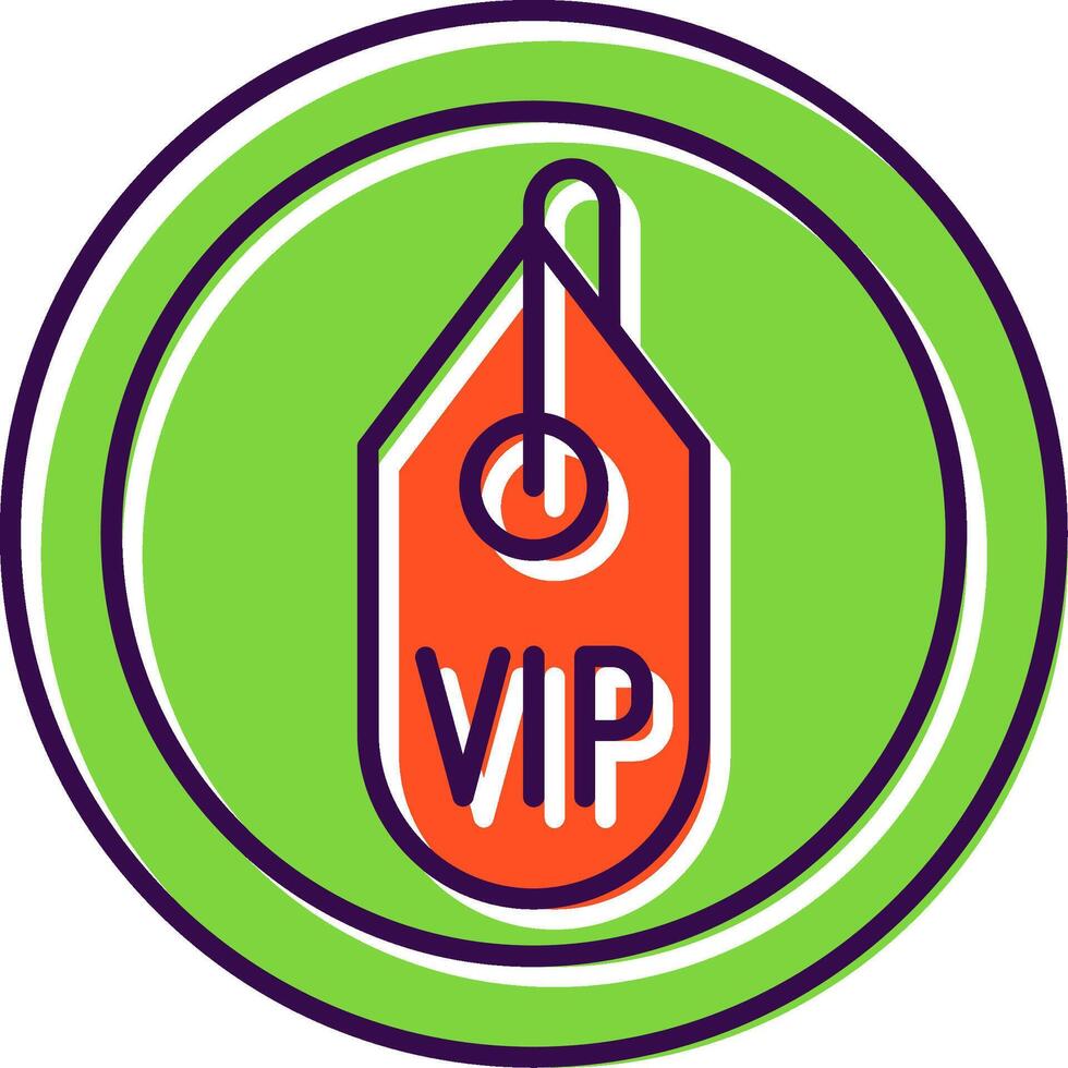 VIP lleno icono vector