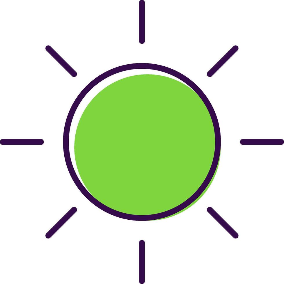 Sun Filled  Icon vector