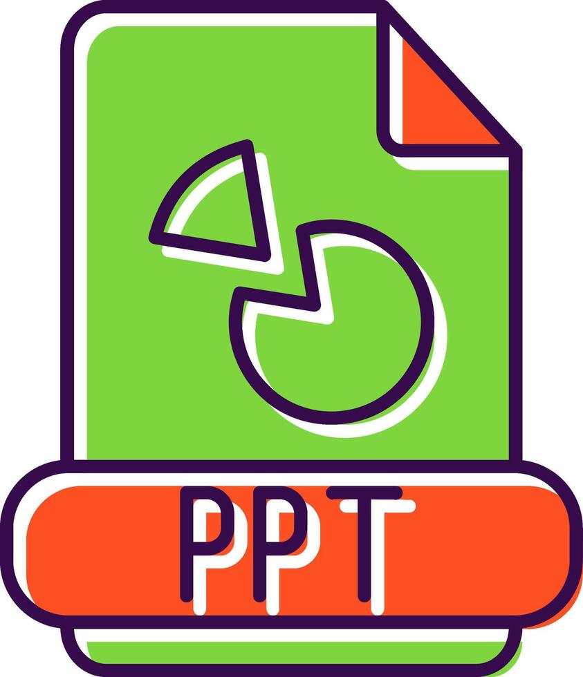 Ppt Filled  Icon vector