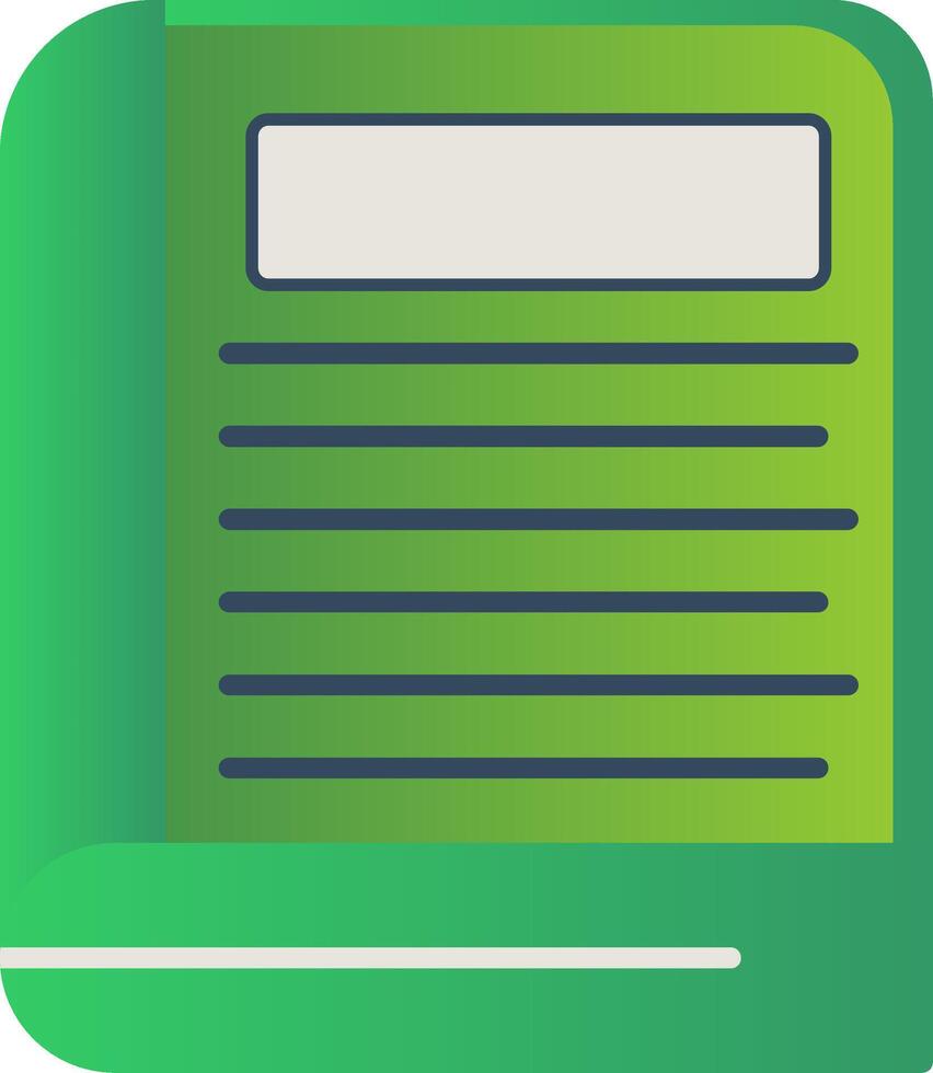 Book Flat Gradient  Icon vector