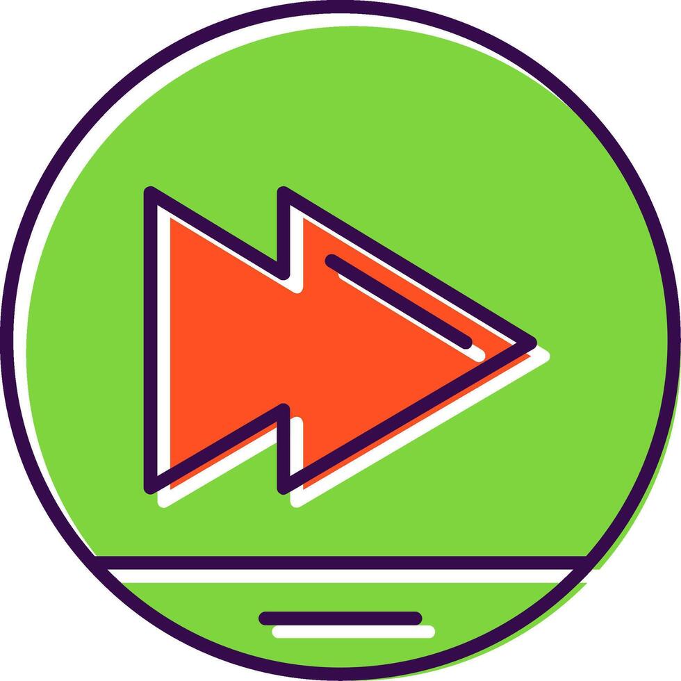 Skip Filled  Icon vector