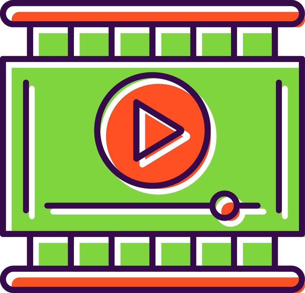 vídeo jugador lleno icono vector