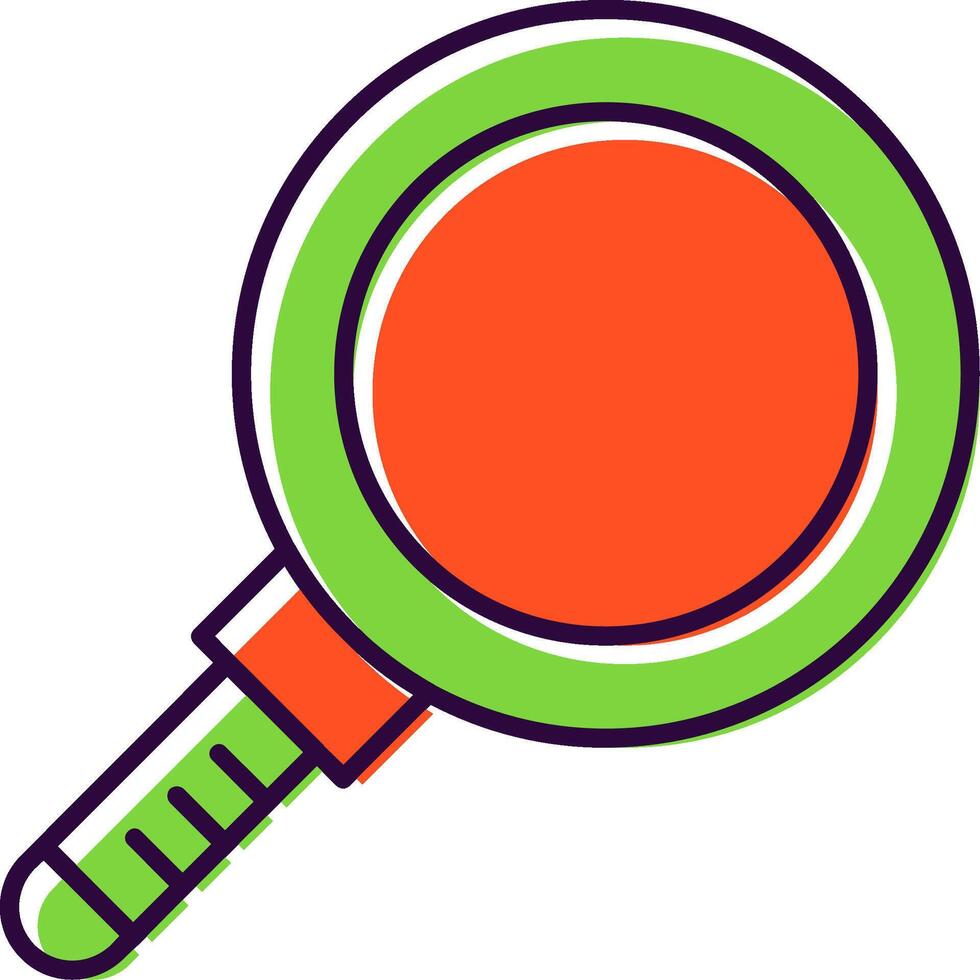 Magnifying Glass Filled  Icon vector