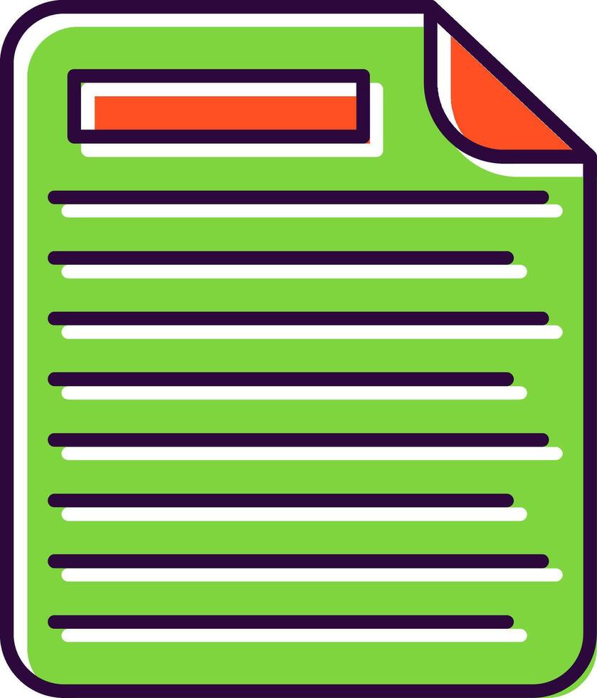 Document Filled  Icon vector