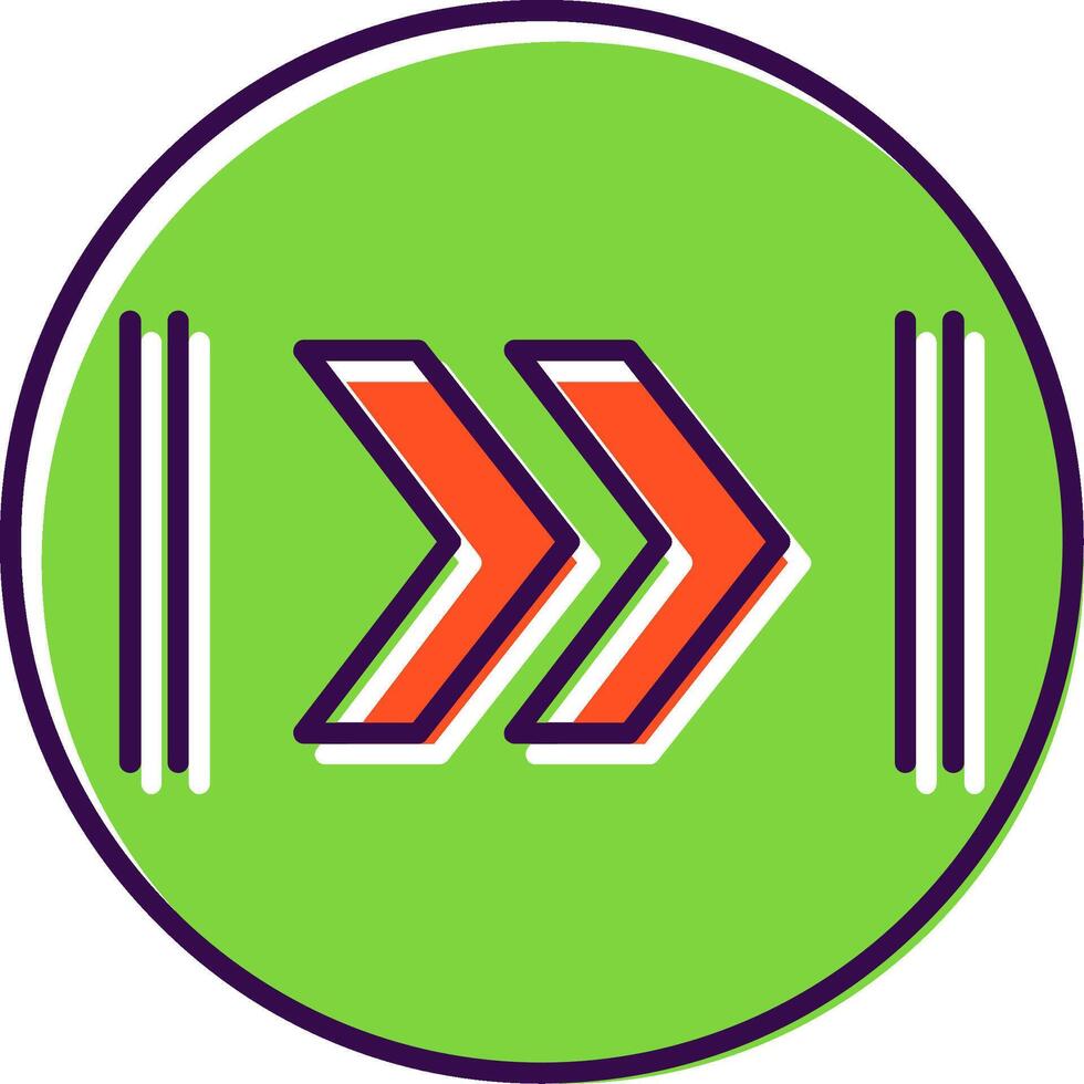 Fast Forward Filled  Icon vector