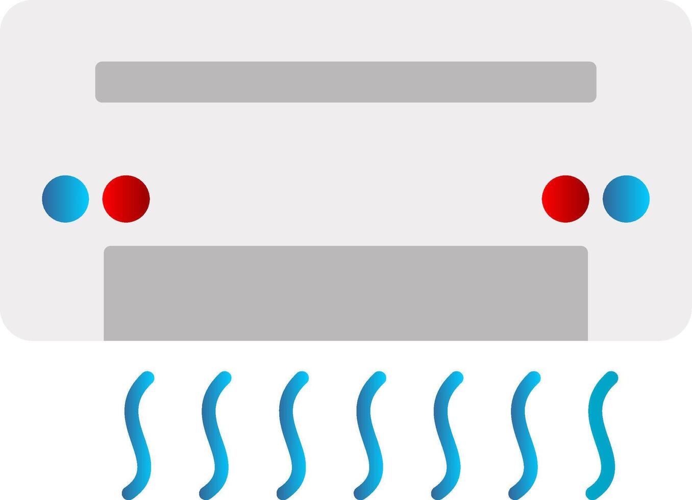 Air Conditioner Flat Gradient  Icon vector
