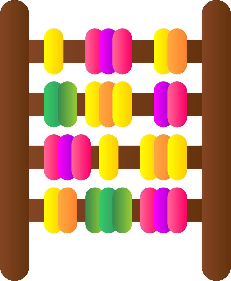 Abacus Flat Gradient  Icon vector