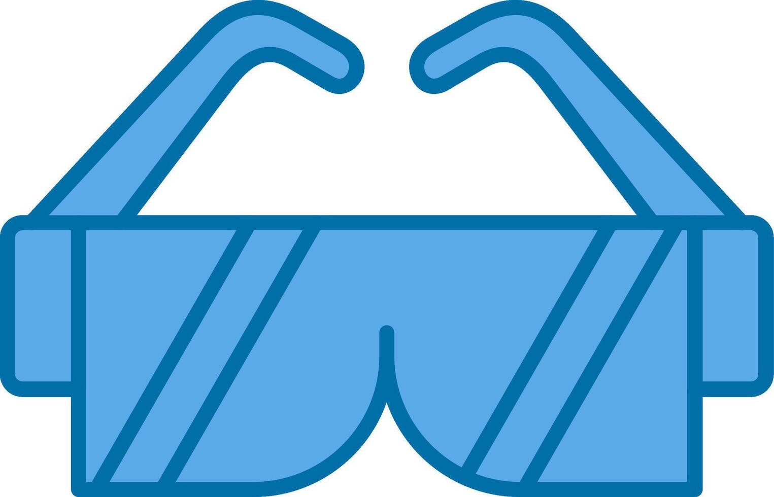 Safety Glasses Filled Blue  Icon vector