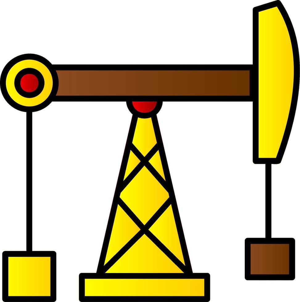 fósil combustible línea lleno degradado icono vector