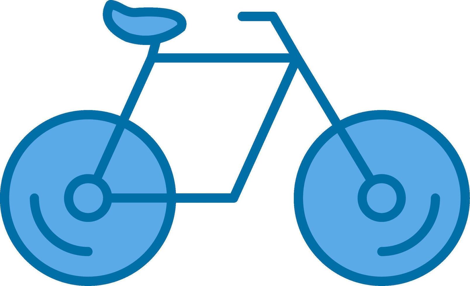 bicicleta lleno azul icono vector