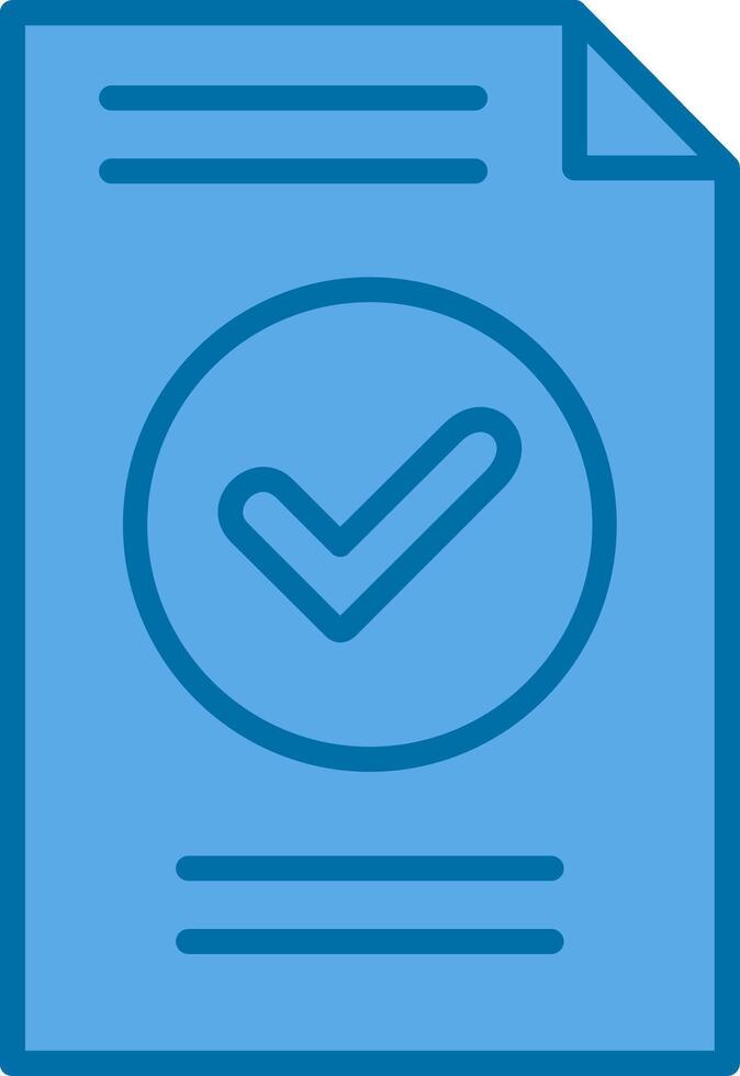 Verified Filled Blue  Icon vector