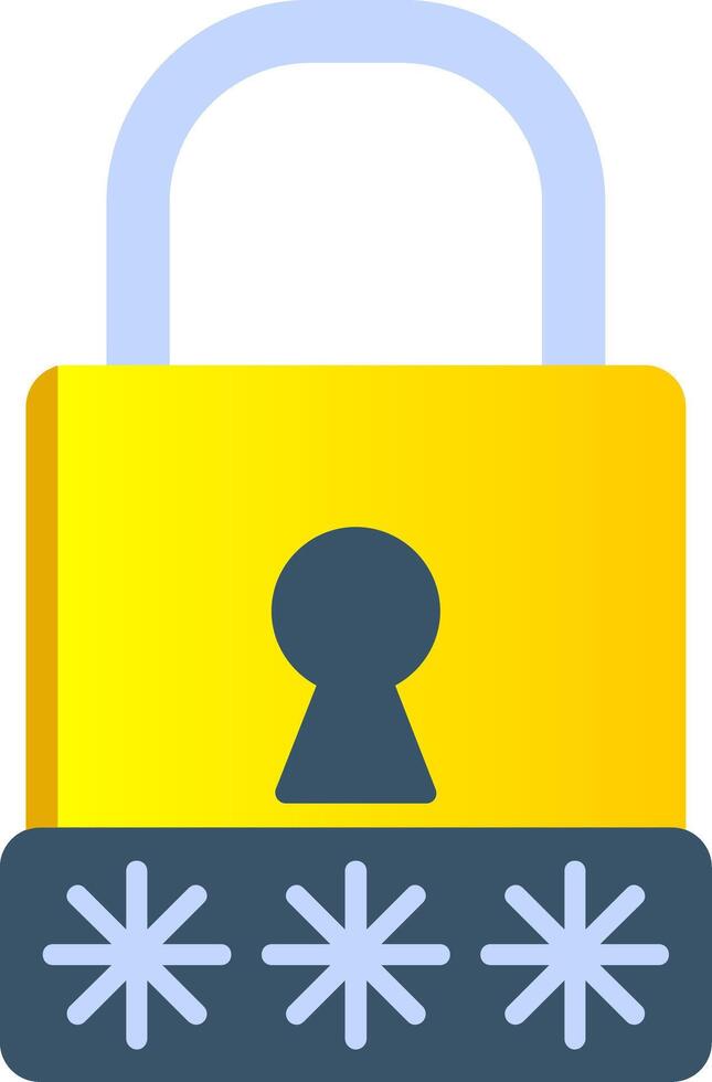Passcode Flat Gradient  Icon vector