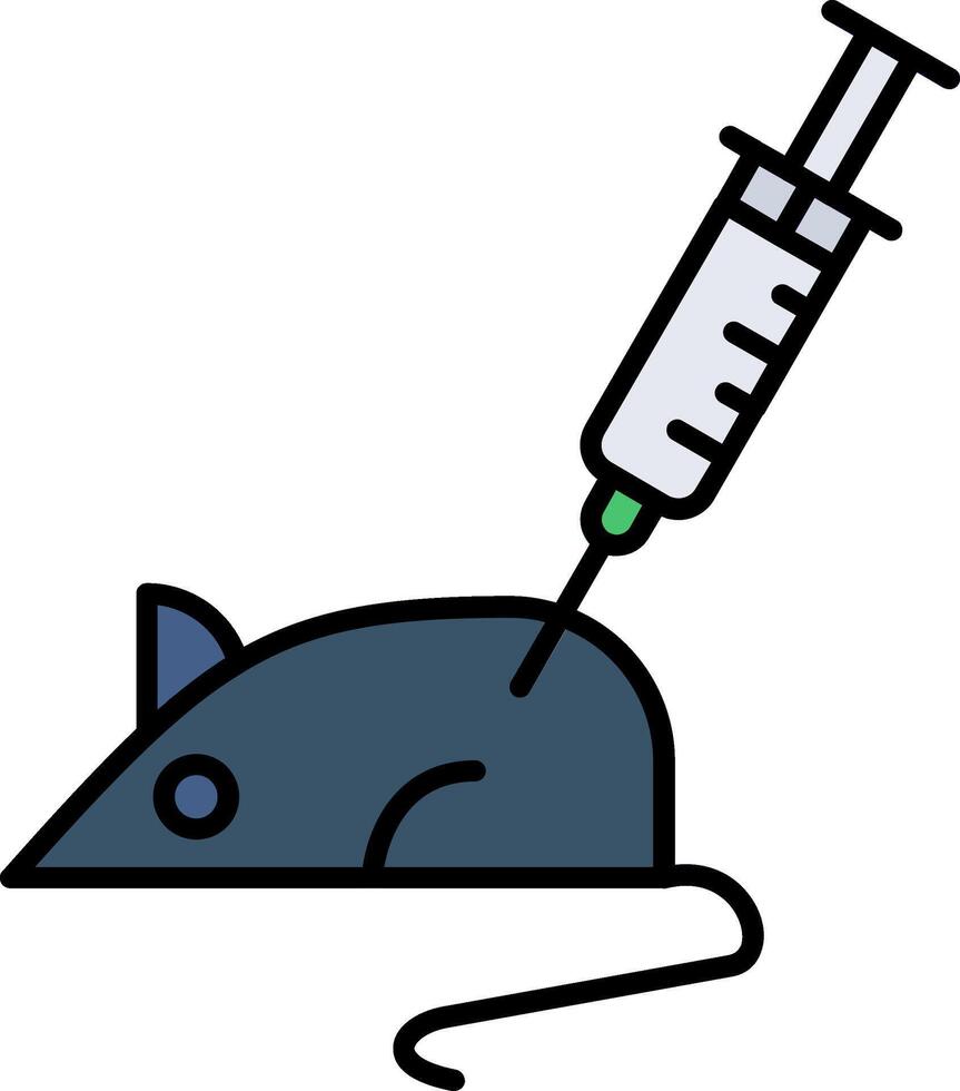 Animal Testing Line Filled Gradient  Icon vector