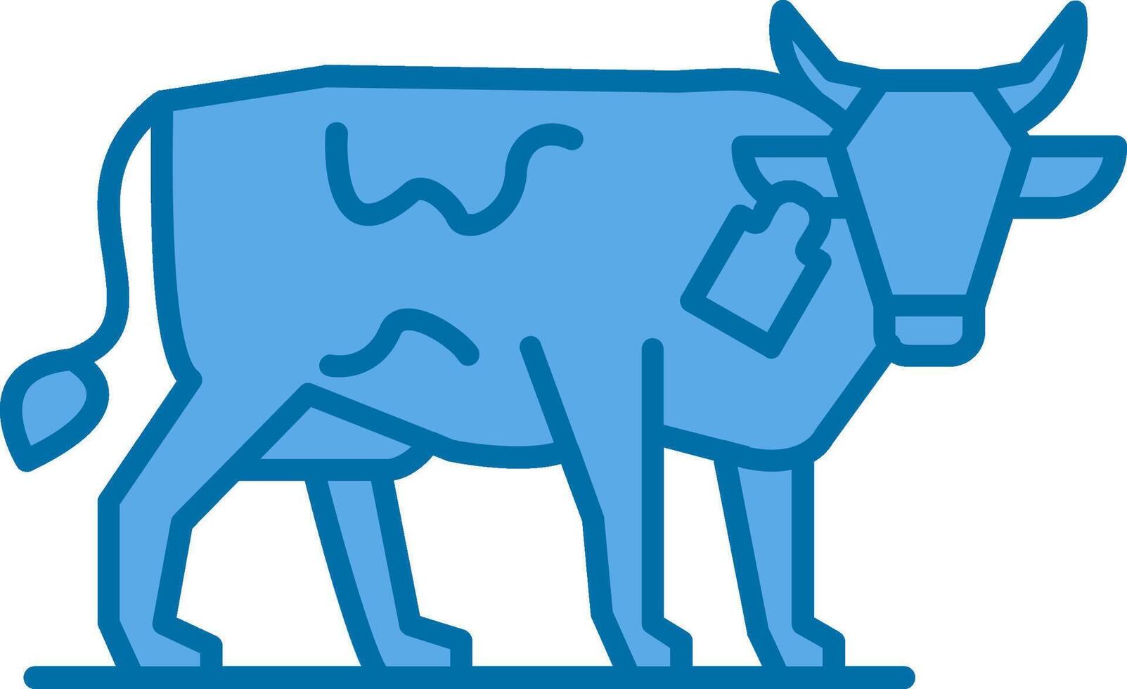 ganado agricultura lleno azul icono vector