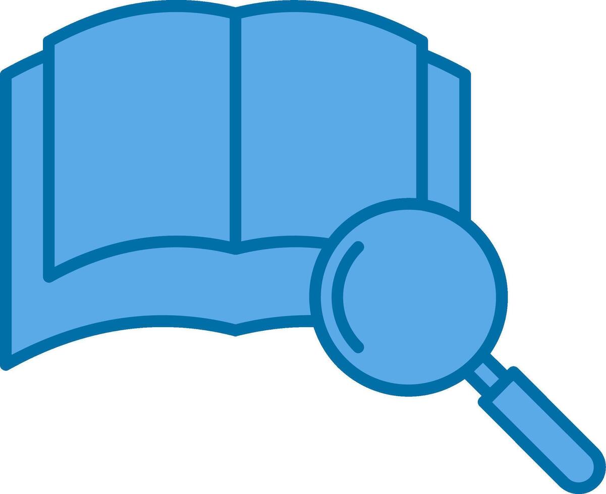 Research Filled Blue  Icon vector