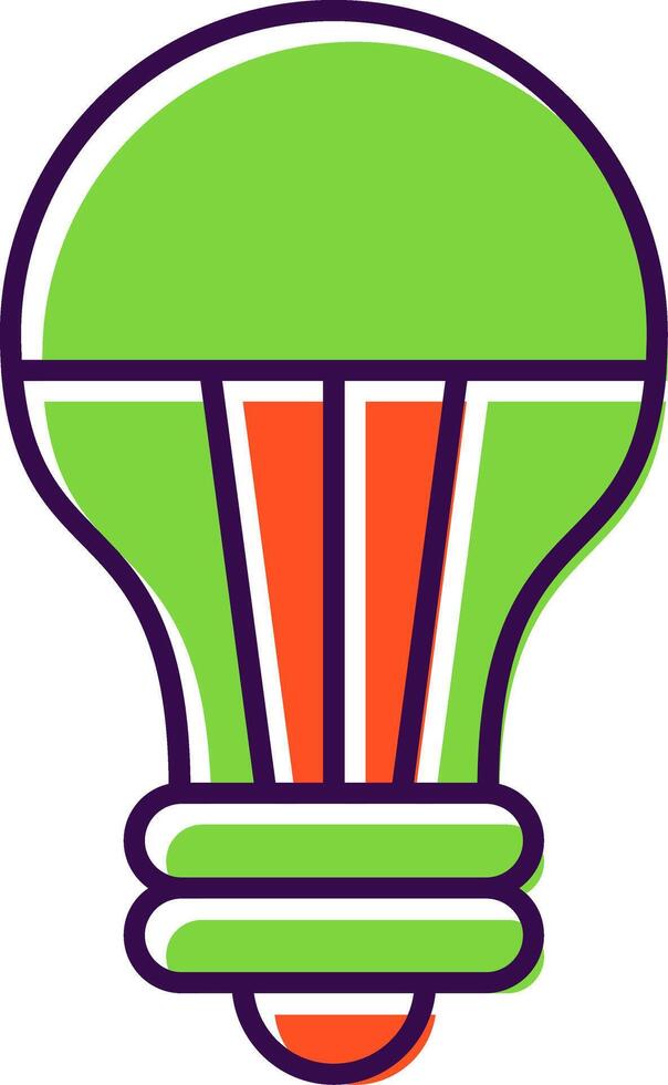 Led Light Filled  Icon vector